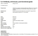 Anti-IL-4 pure, funct grade, mouse